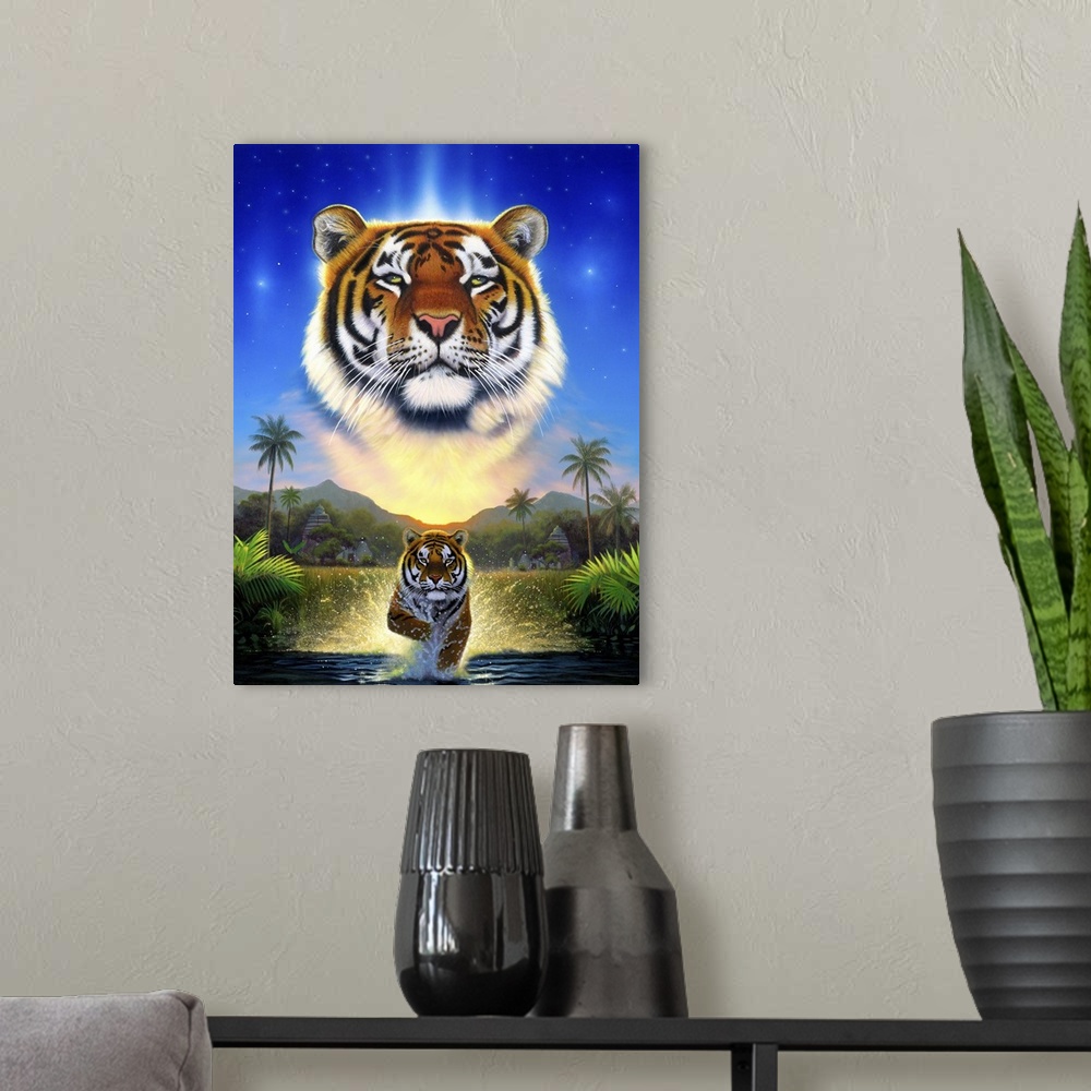 A modern room featuring Tiger Of The Lake