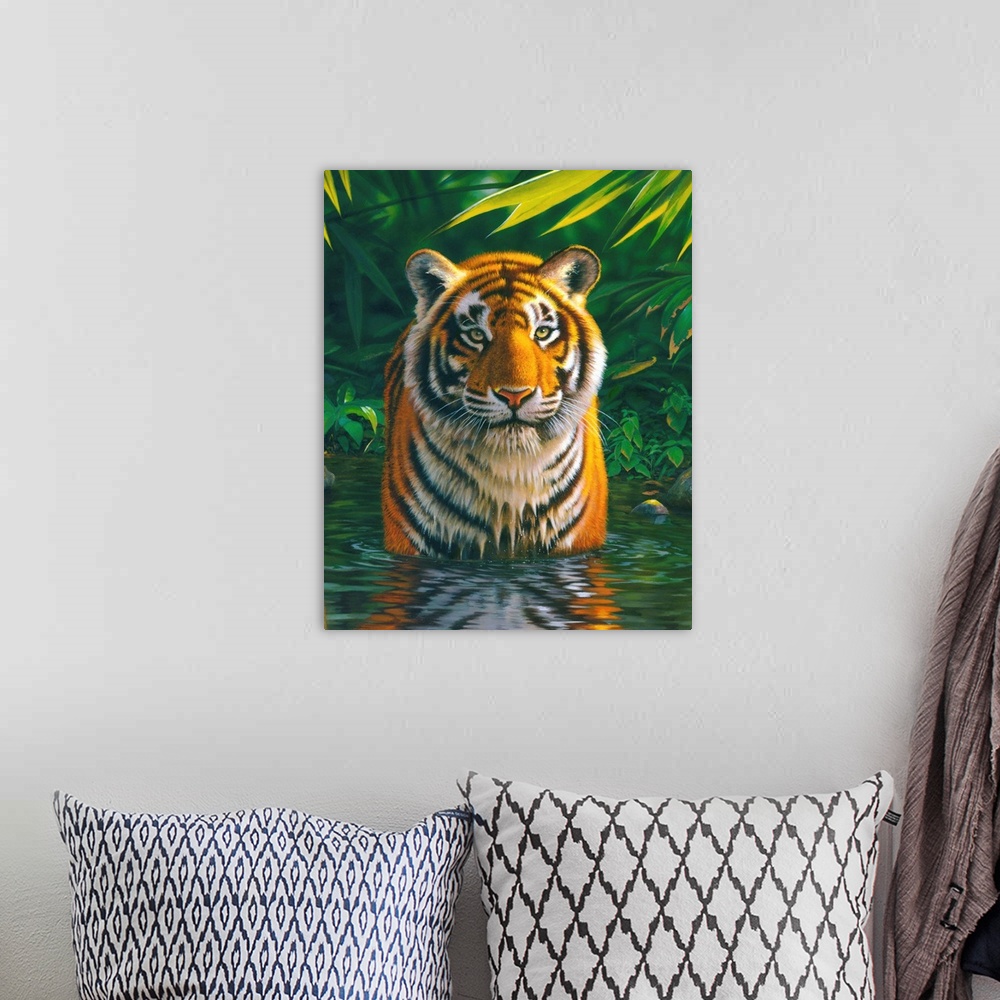 A bohemian room featuring Tiger Pool