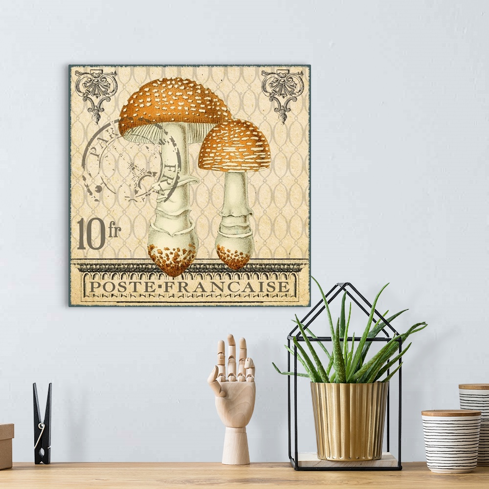 A bohemian room featuring Timbres Champignons I - Square IV