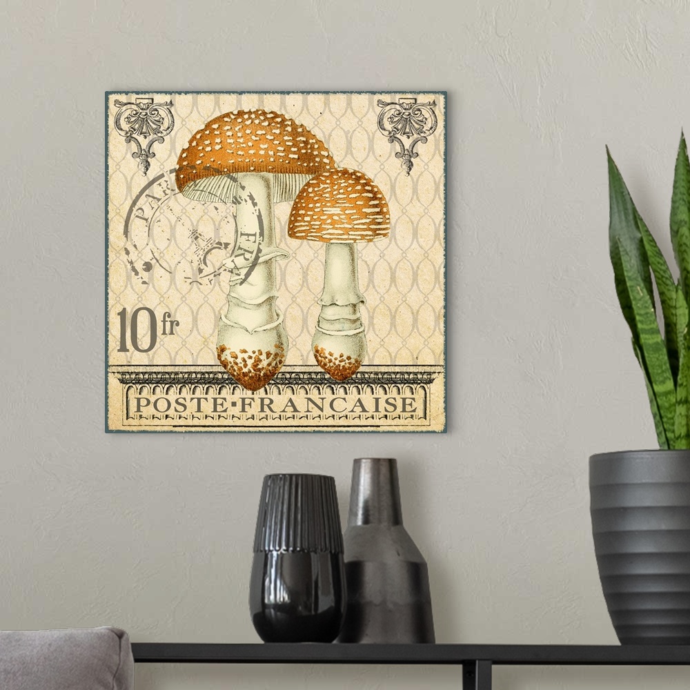 A modern room featuring Timbres Champignons I - Square IV