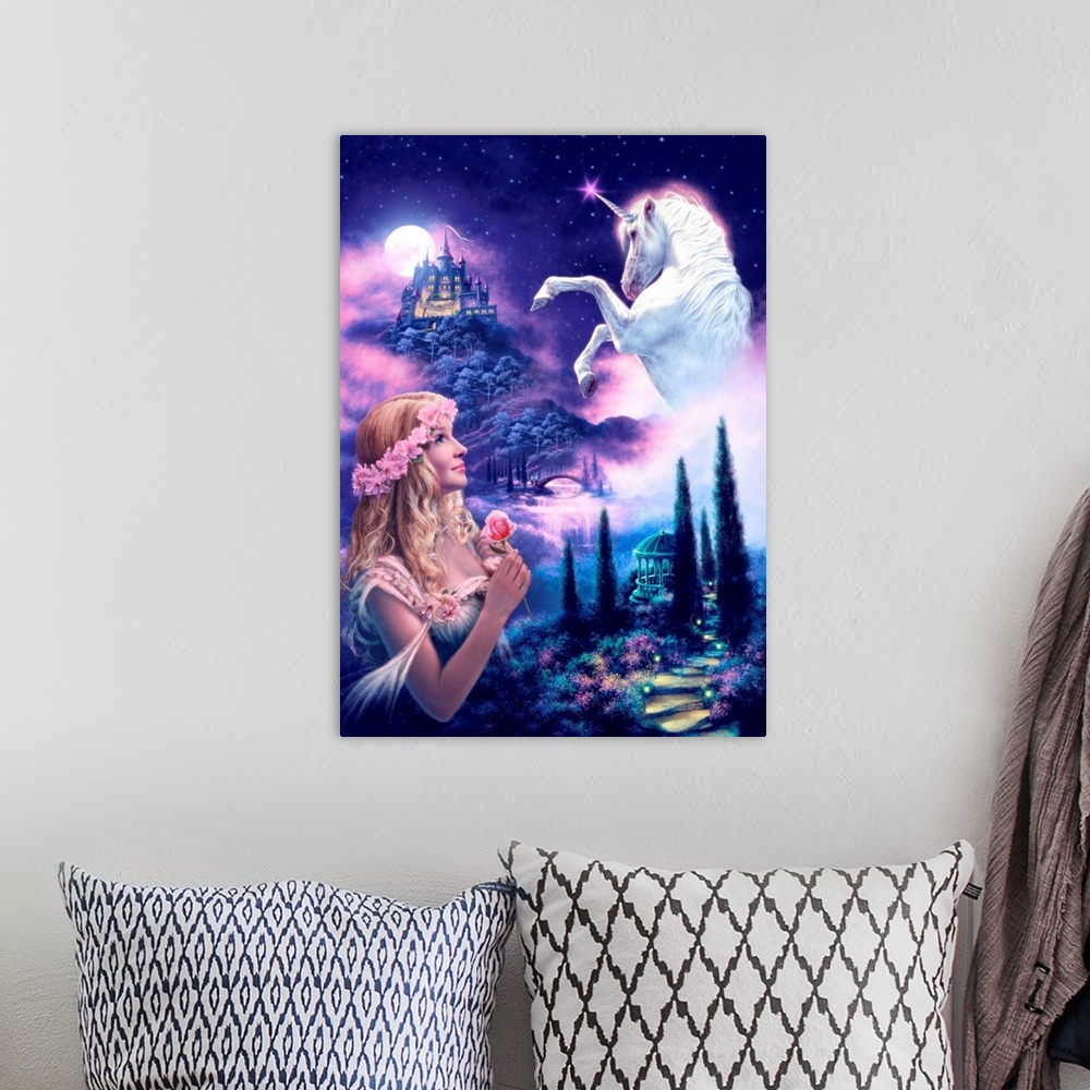 A bohemian room featuring Unicorn Princess Dream