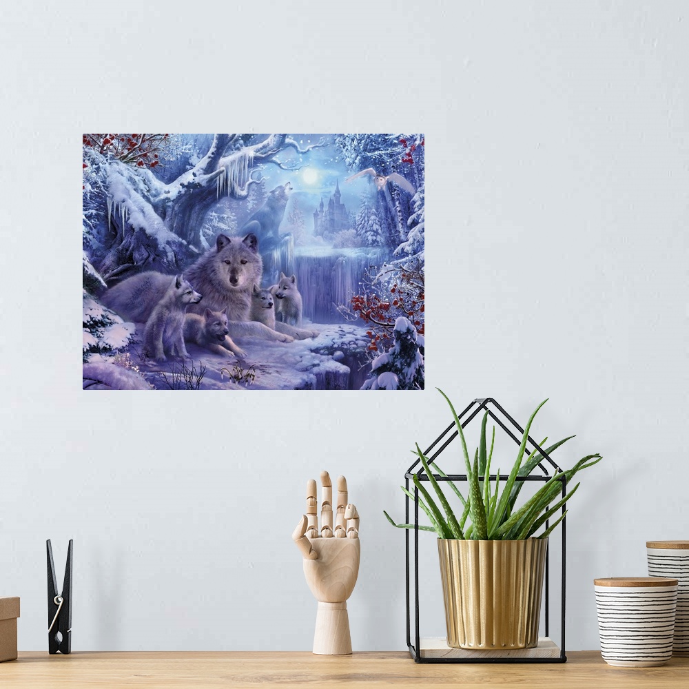 A bohemian room featuring Winter Wolves