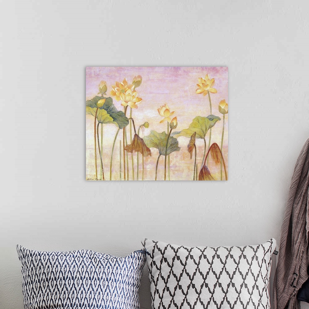 A bohemian room featuring Yellow Lotus