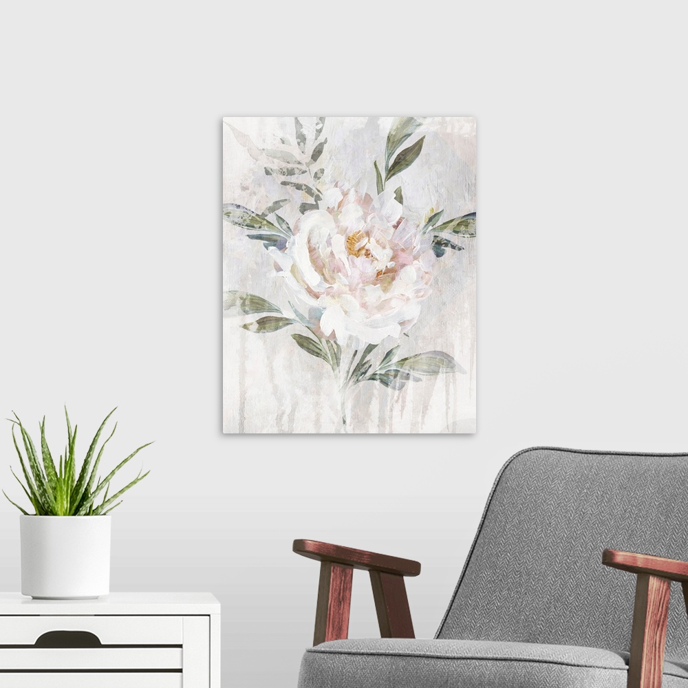 A modern room featuring Abstract Peony