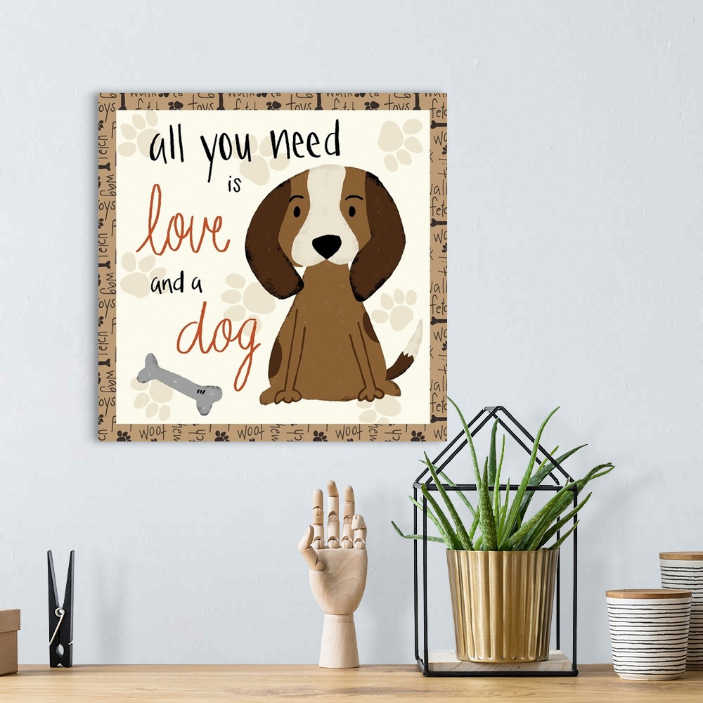A bohemian room featuring All You Need Is Love And A Dog