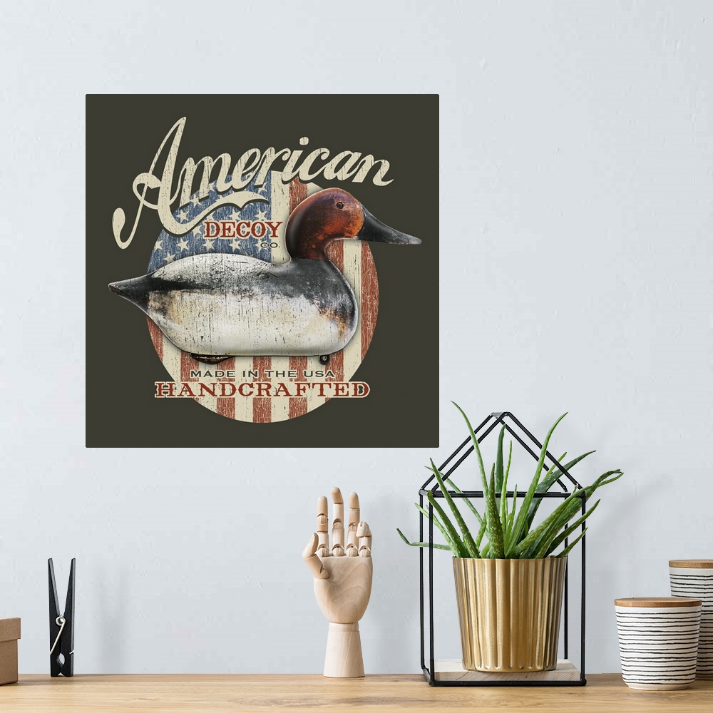 A bohemian room featuring American decoy
