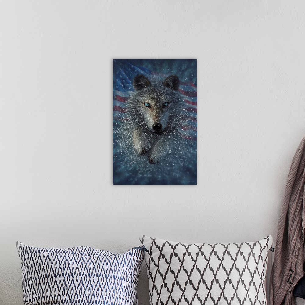 A bohemian room featuring American Wolf