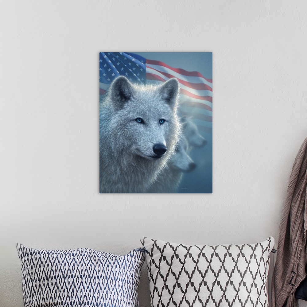 A bohemian room featuring Arctic Wolves America