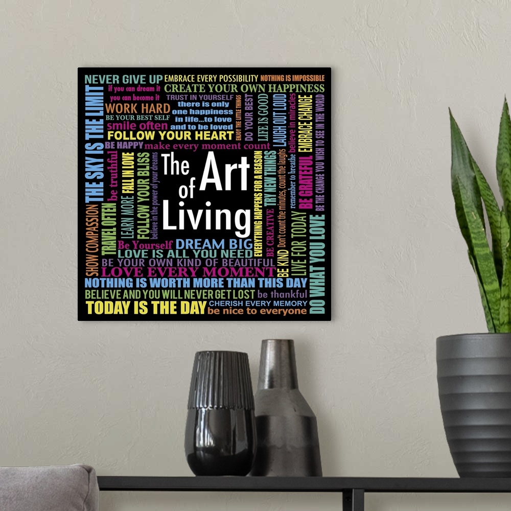 A modern room featuring Art of Living, color