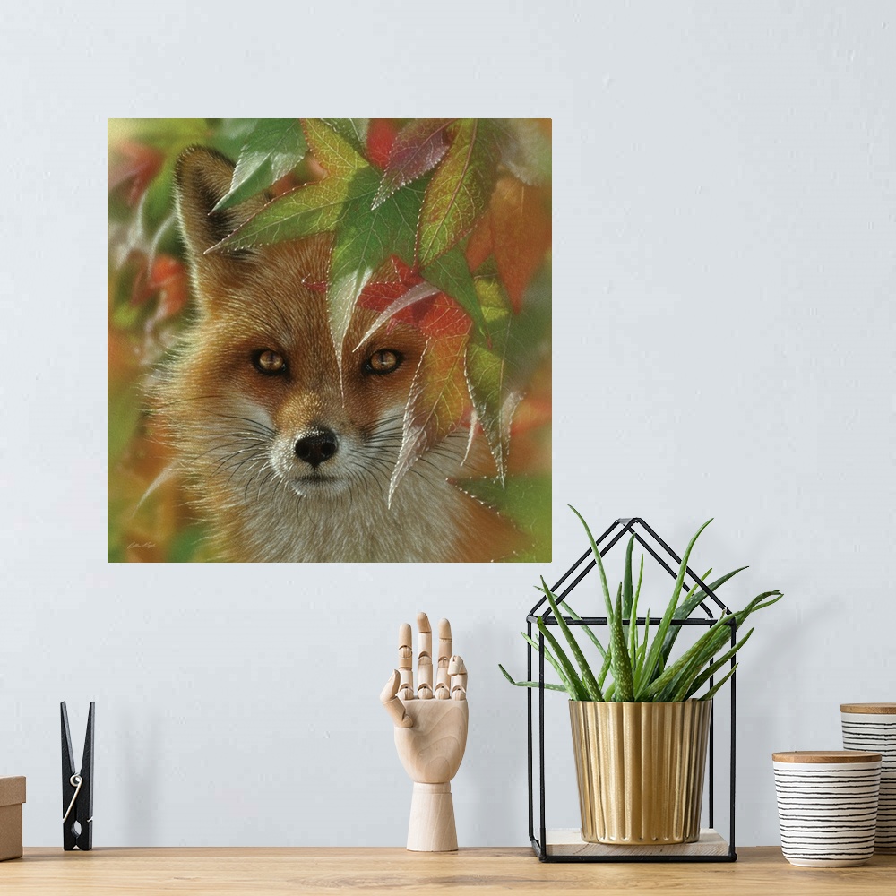 A bohemian room featuring Autumn Red Fox