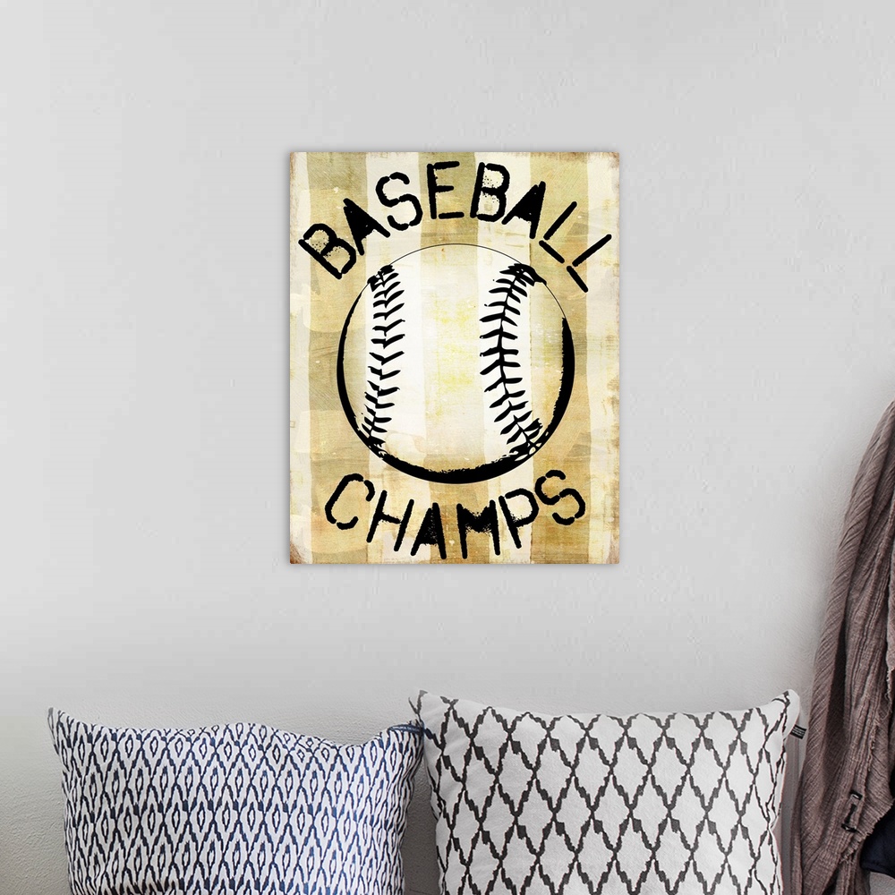 A bohemian room featuring Baseball Champs