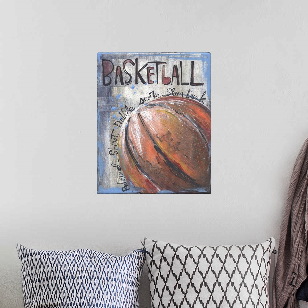 A bohemian room featuring Basketball