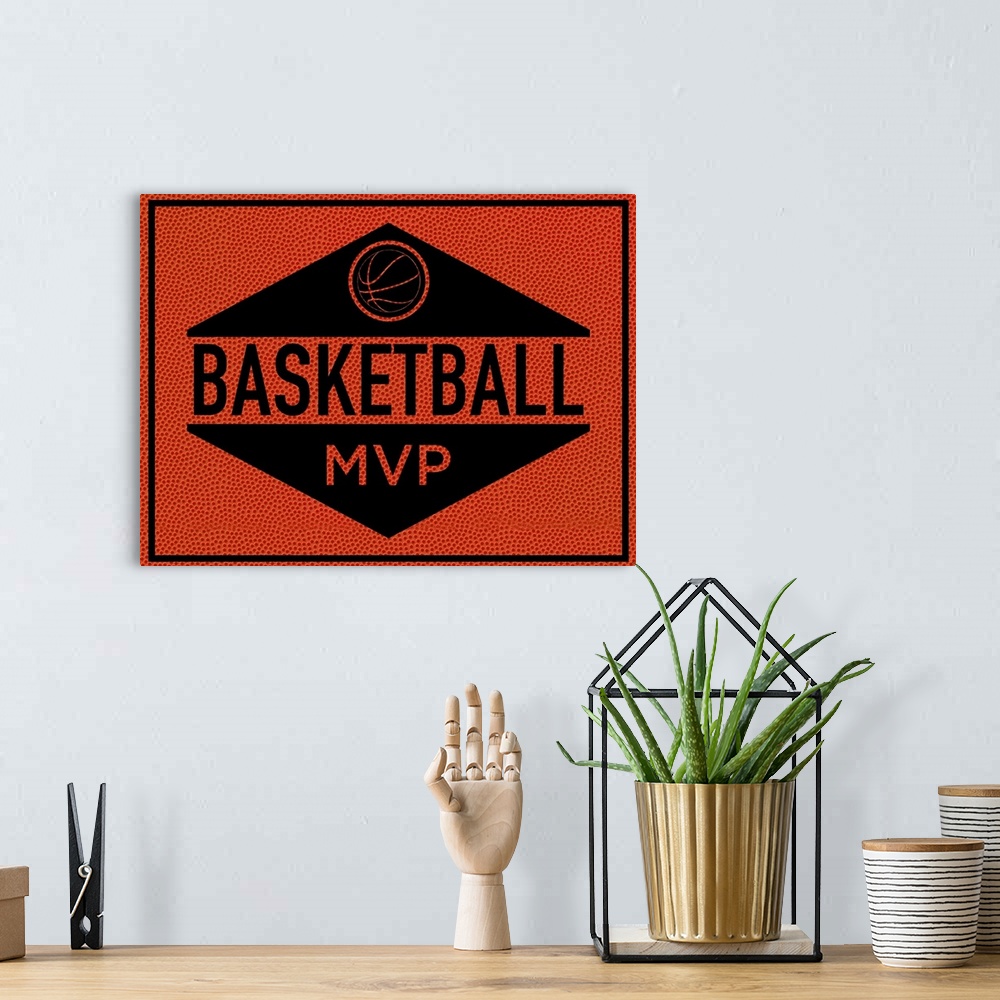 A bohemian room featuring Basketball MVP Graphic Art