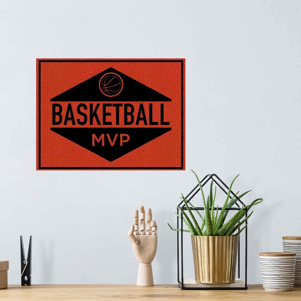 A bohemian room featuring Basketball MVP Graphic Art