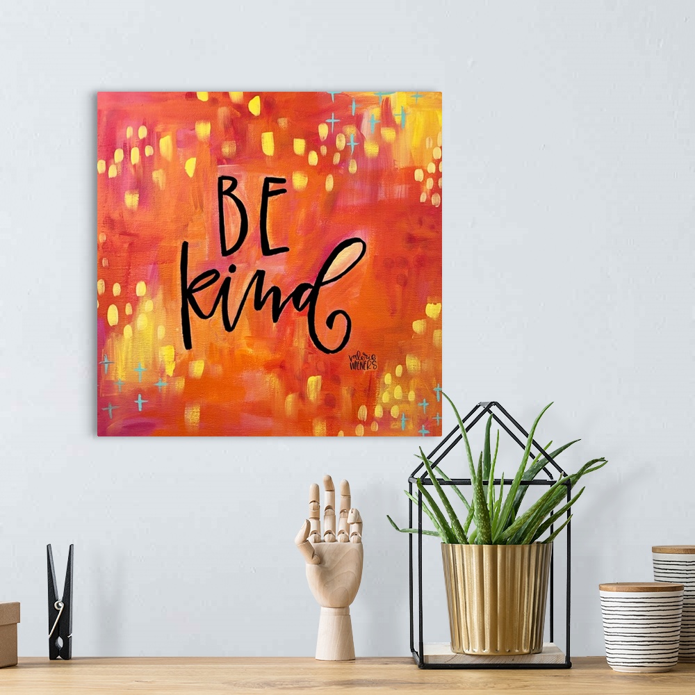A bohemian room featuring Be Kind
