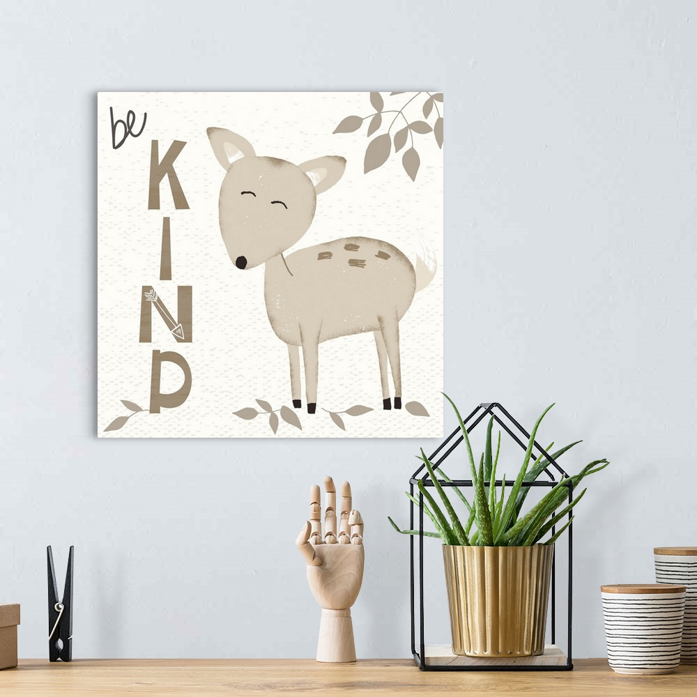 A bohemian room featuring Be Kind Deer