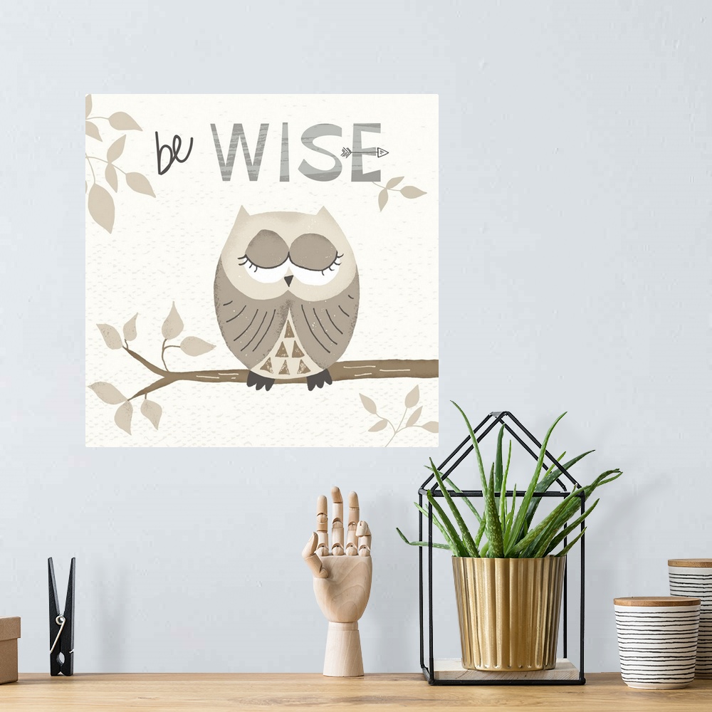A bohemian room featuring Be Wise Owl