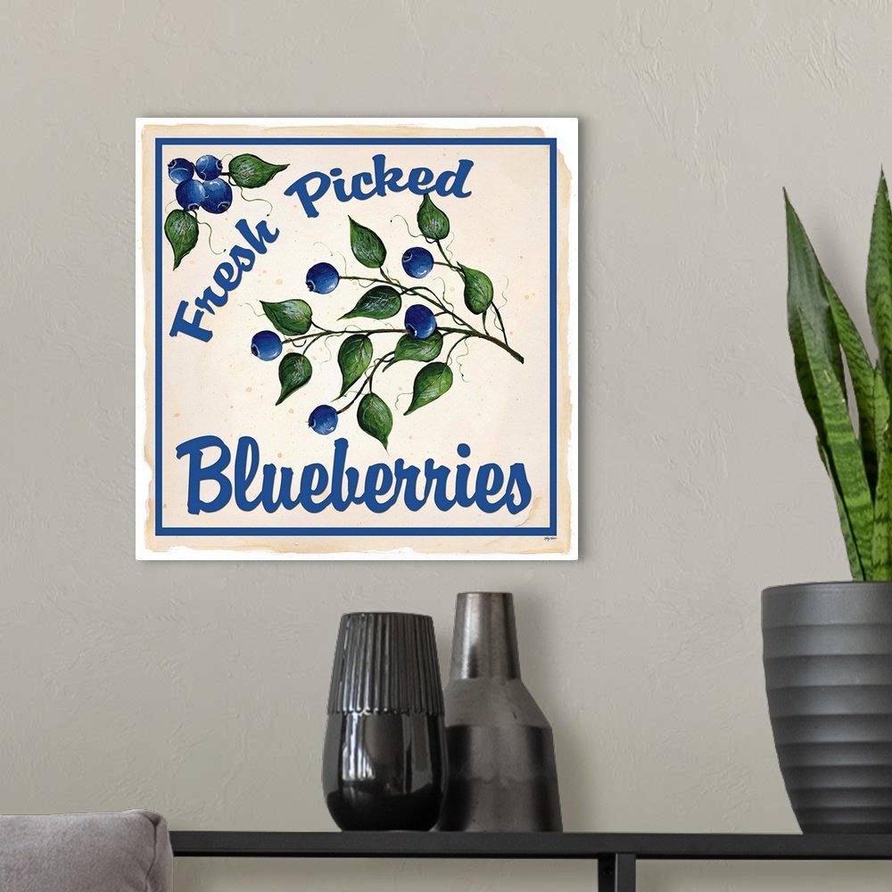 A modern room featuring Blueberries
