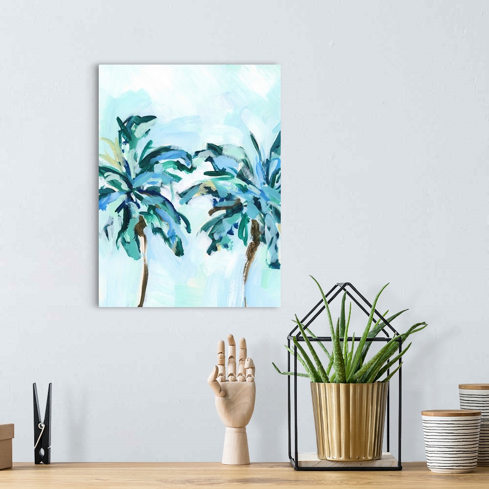 A bohemian room featuring Breezy Island Palms