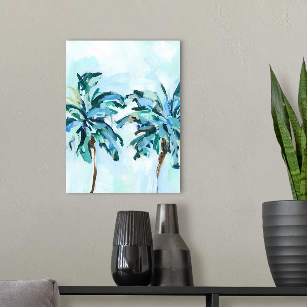 A modern room featuring Breezy Island Palms