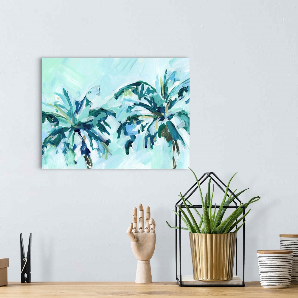 A bohemian room featuring Bright Palms 1