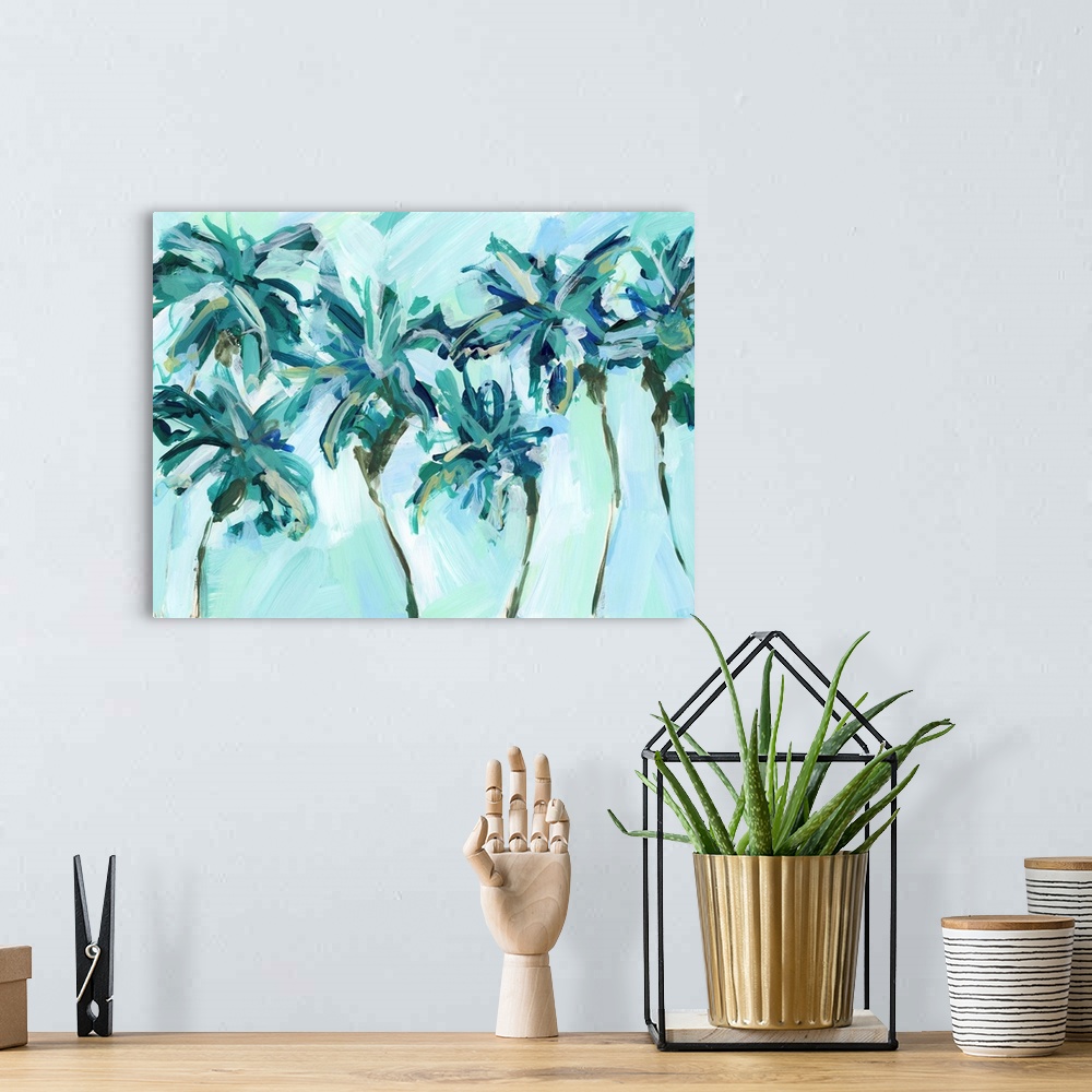 A bohemian room featuring Bright Palms 2
