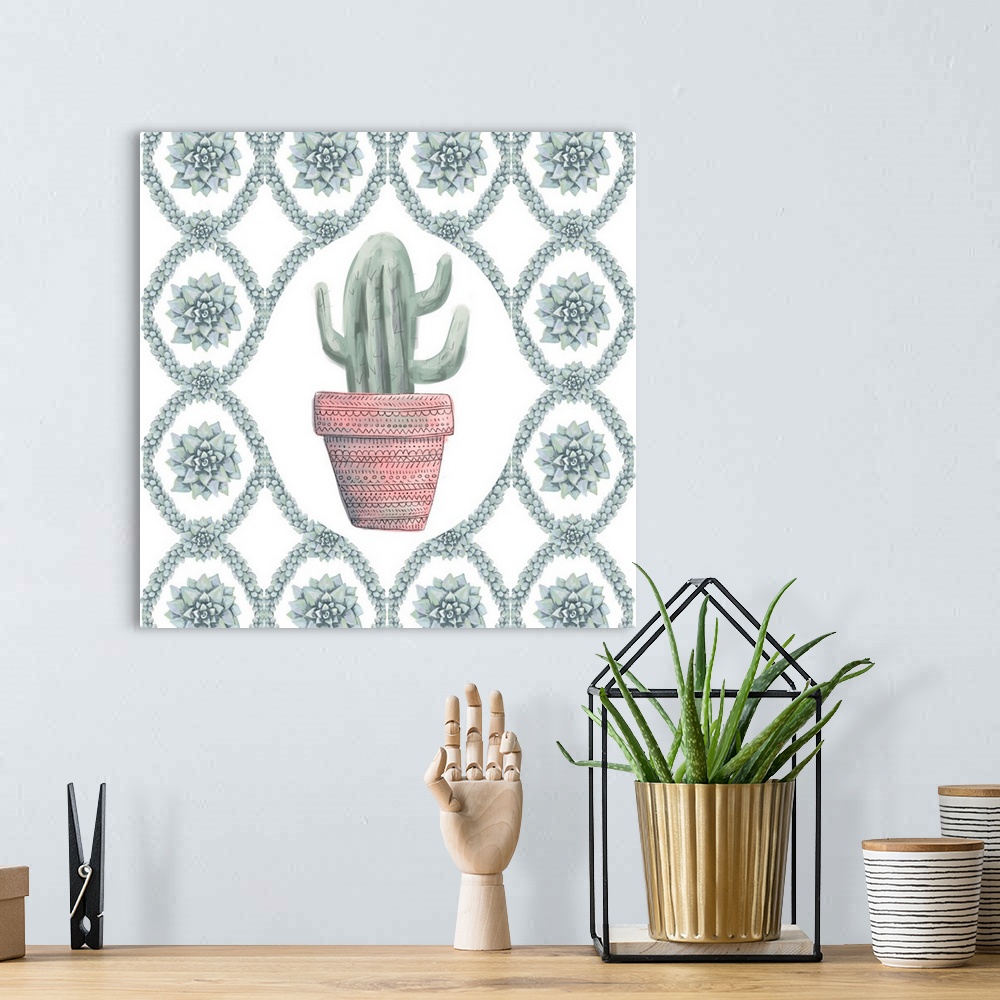 A bohemian room featuring Cactus 1