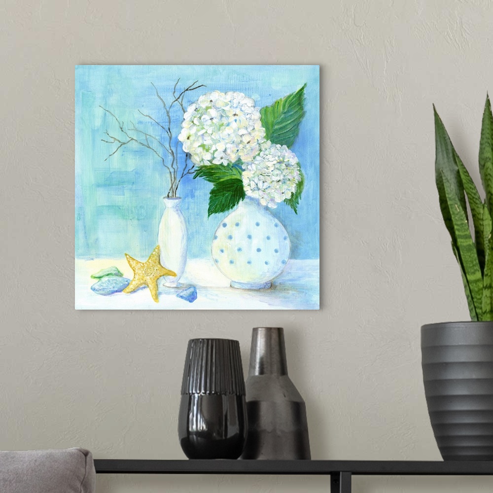 A modern room featuring Cottage Hydrangea 2