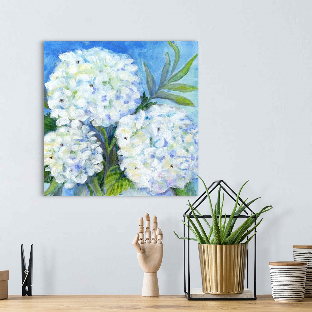 A bohemian room featuring Cottage Hydrangea 3
