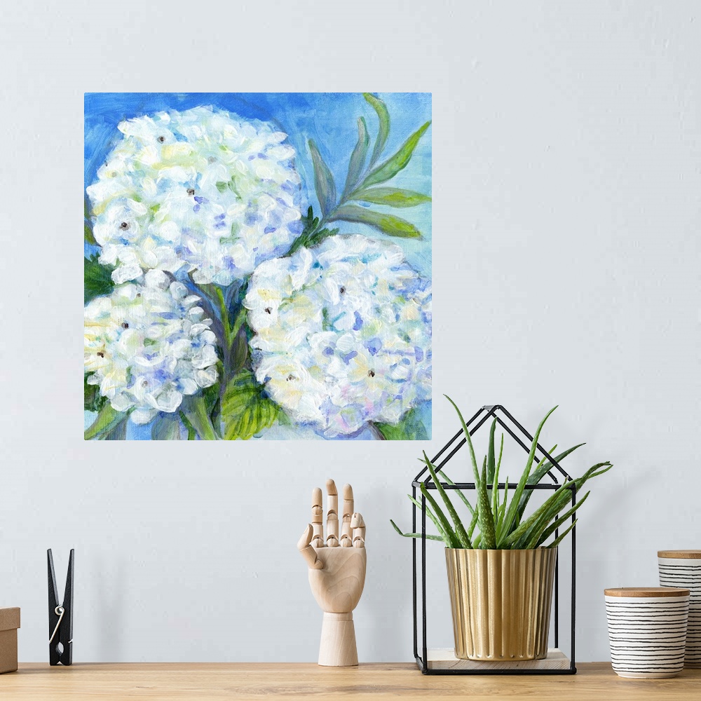 A bohemian room featuring Cottage Hydrangea 3