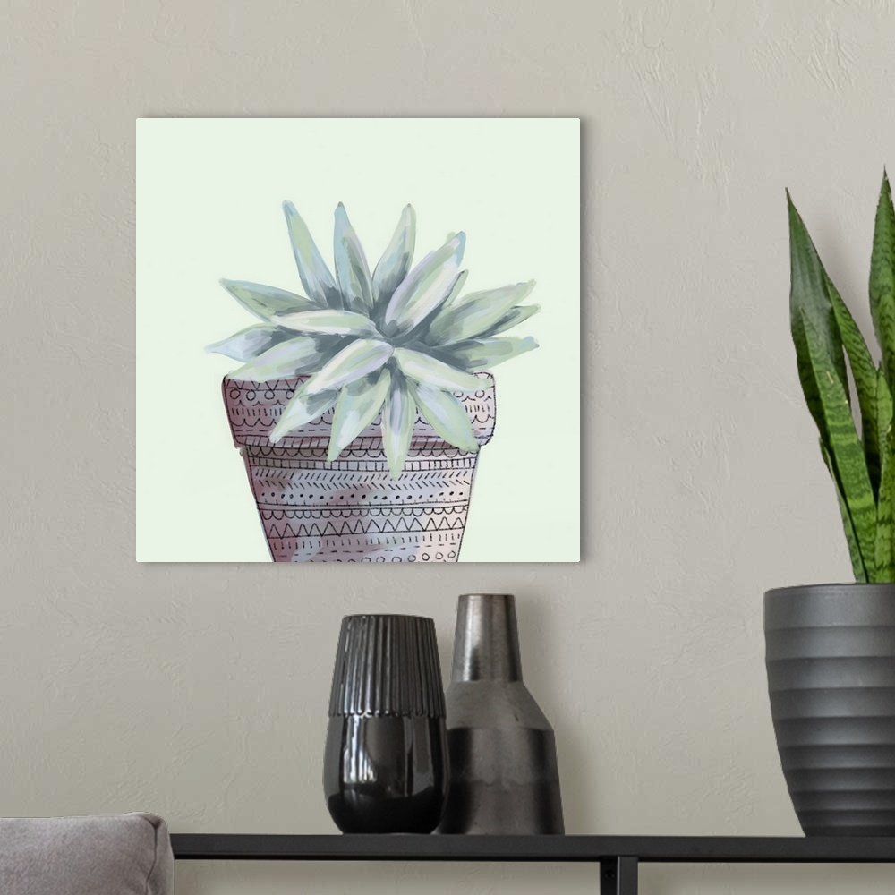 A modern room featuring Desert Succulent 8
