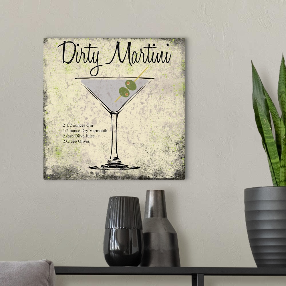 A modern room featuring Dirty Martini