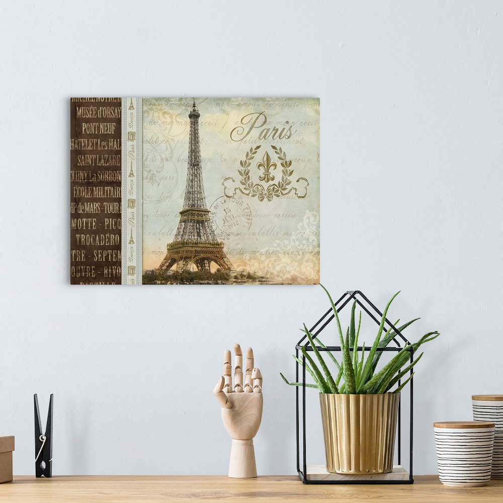 A bohemian room featuring Eiffel Tower I