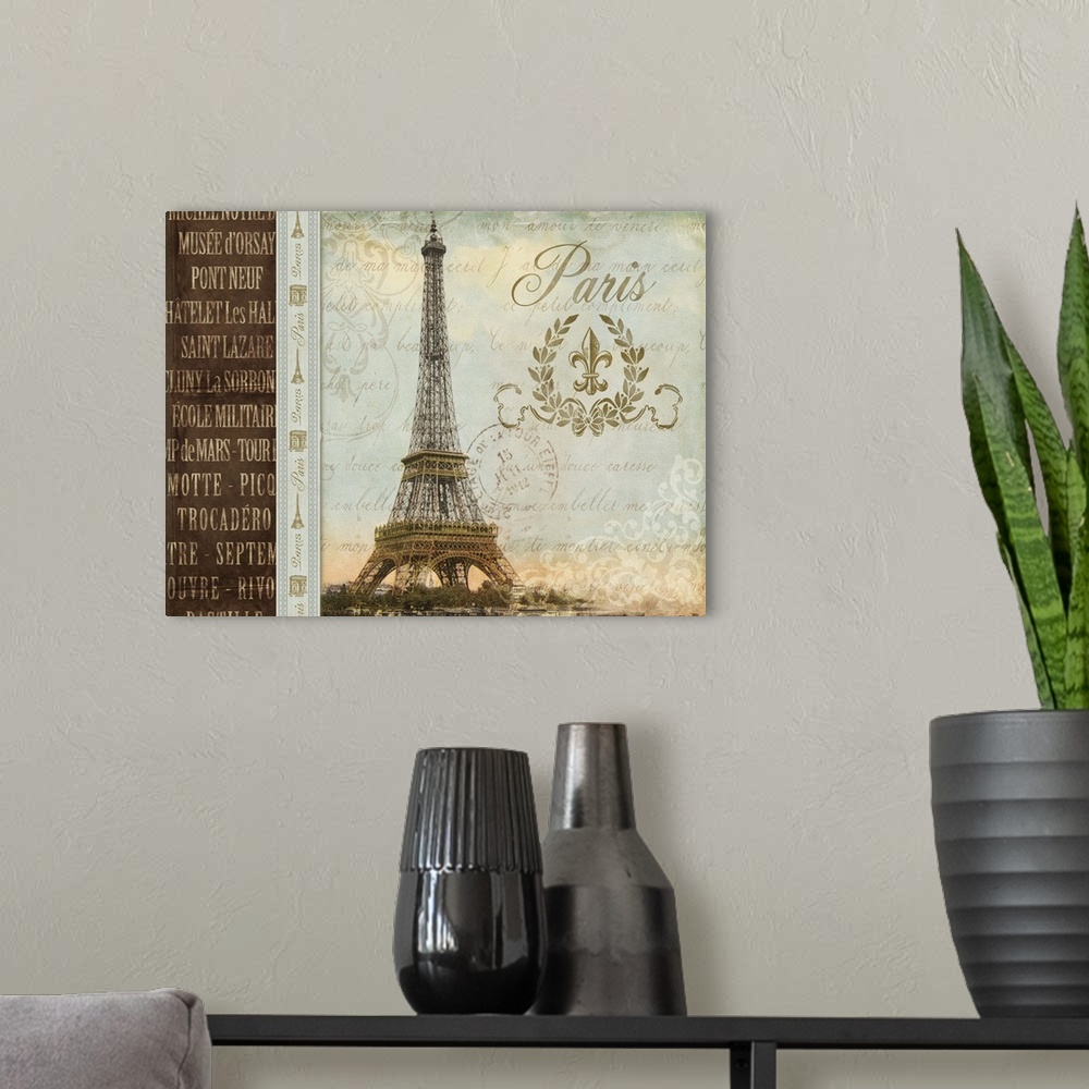 A modern room featuring Eiffel Tower I