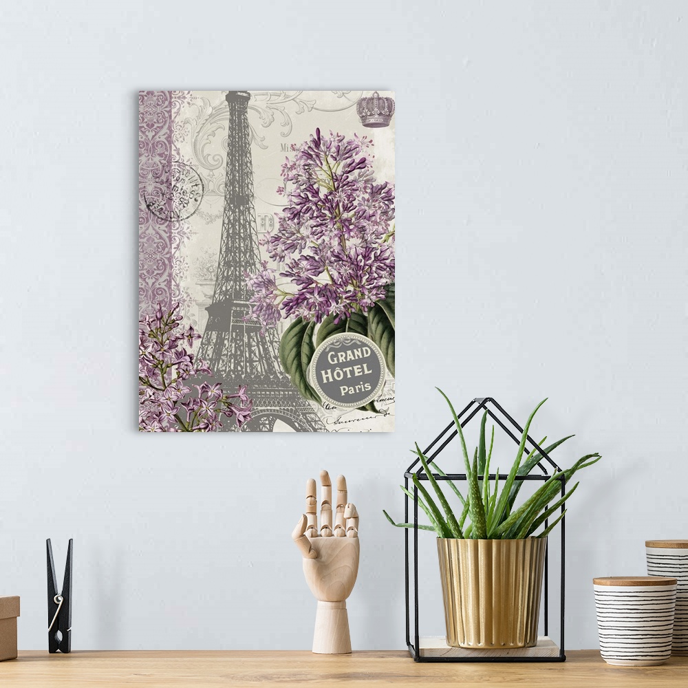 A bohemian room featuring Eiffel Tower Lilacs