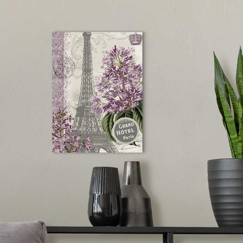 A modern room featuring Eiffel Tower Lilacs