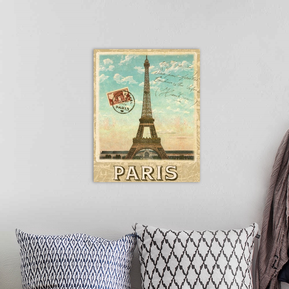 A bohemian room featuring Eiffel Tower V