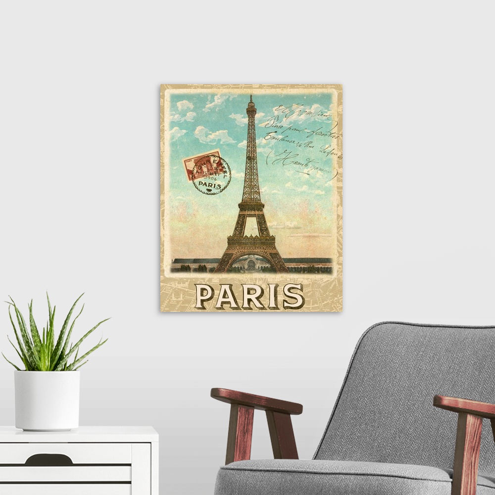 A modern room featuring Eiffel Tower V