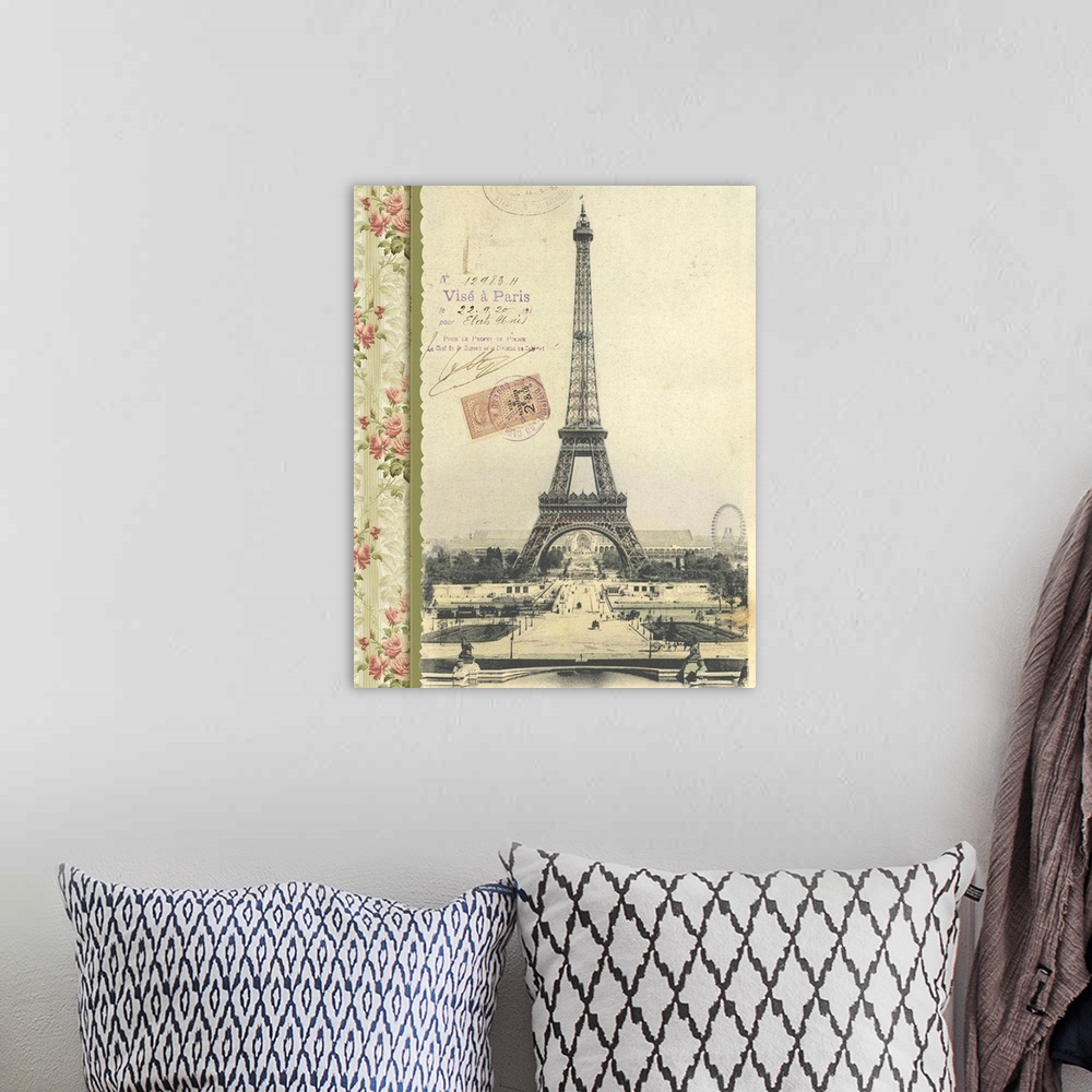 A bohemian room featuring Eiffel Tower VII