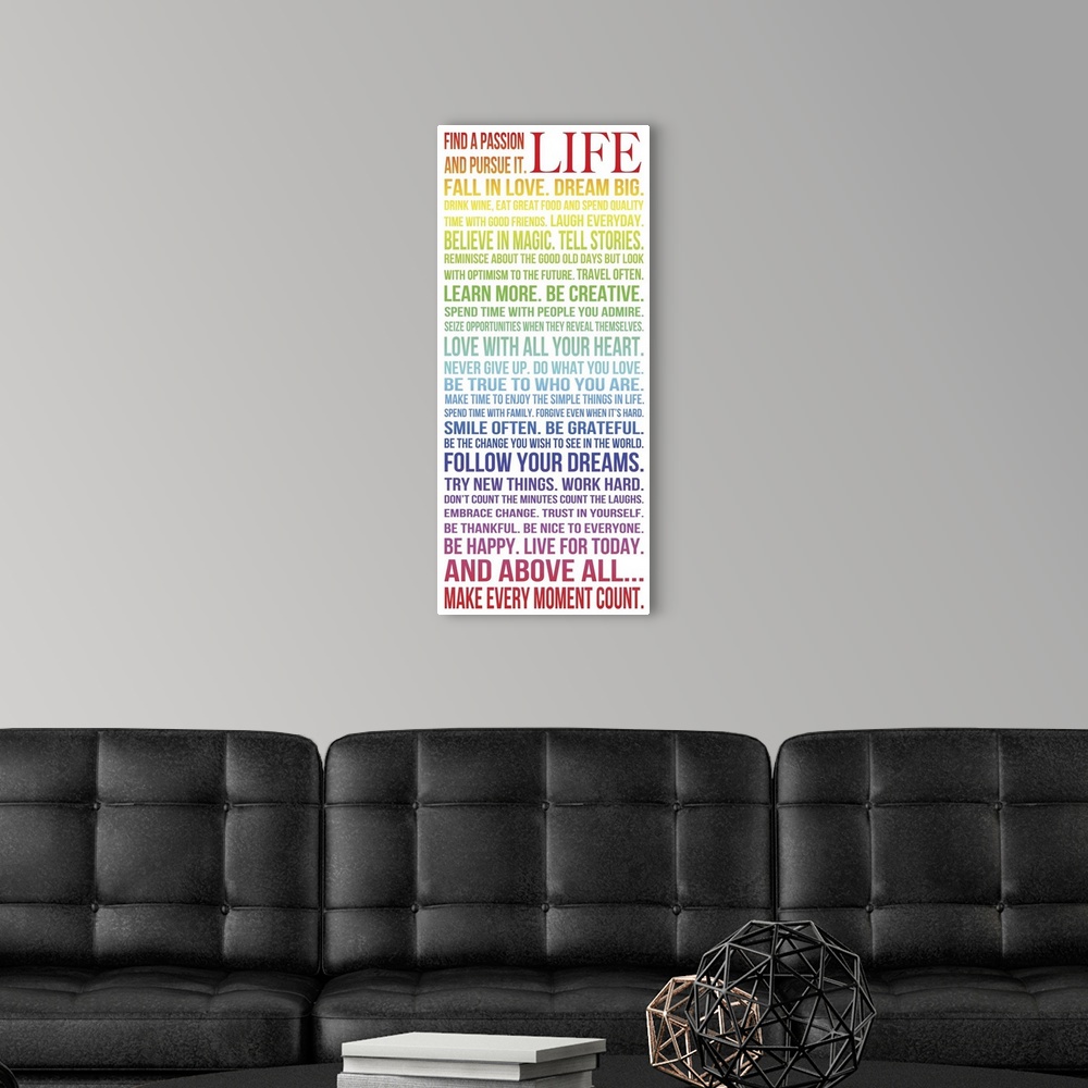 A modern room featuring Find a passion, white rainbow