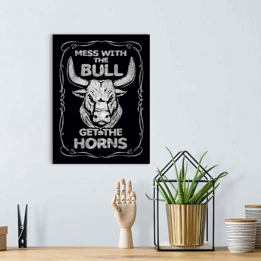 A bohemian room featuring Get the horns
