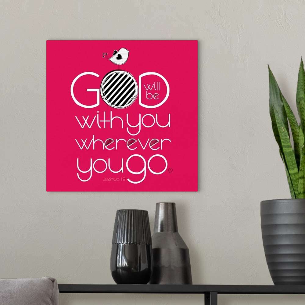 A modern room featuring God is With You