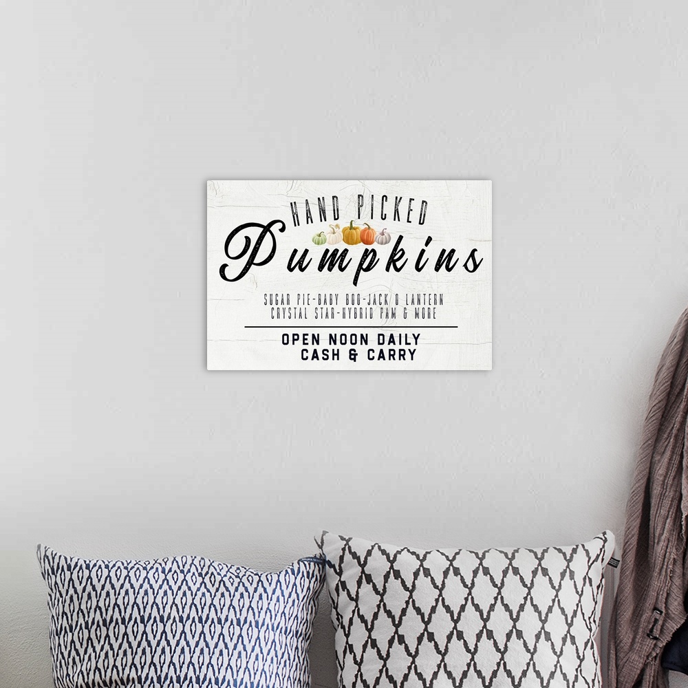 A bohemian room featuring Hand Picked Pumpkin