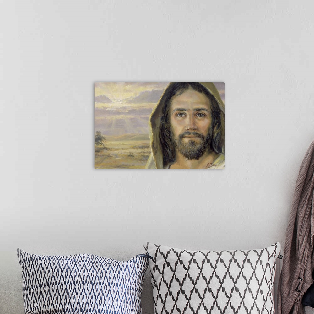 A bohemian room featuring Jesus
