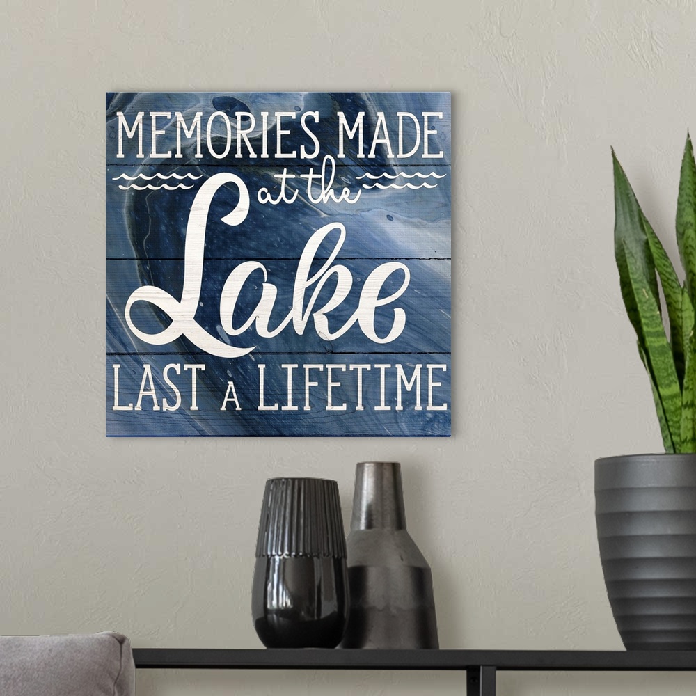 A modern room featuring Lake Memories