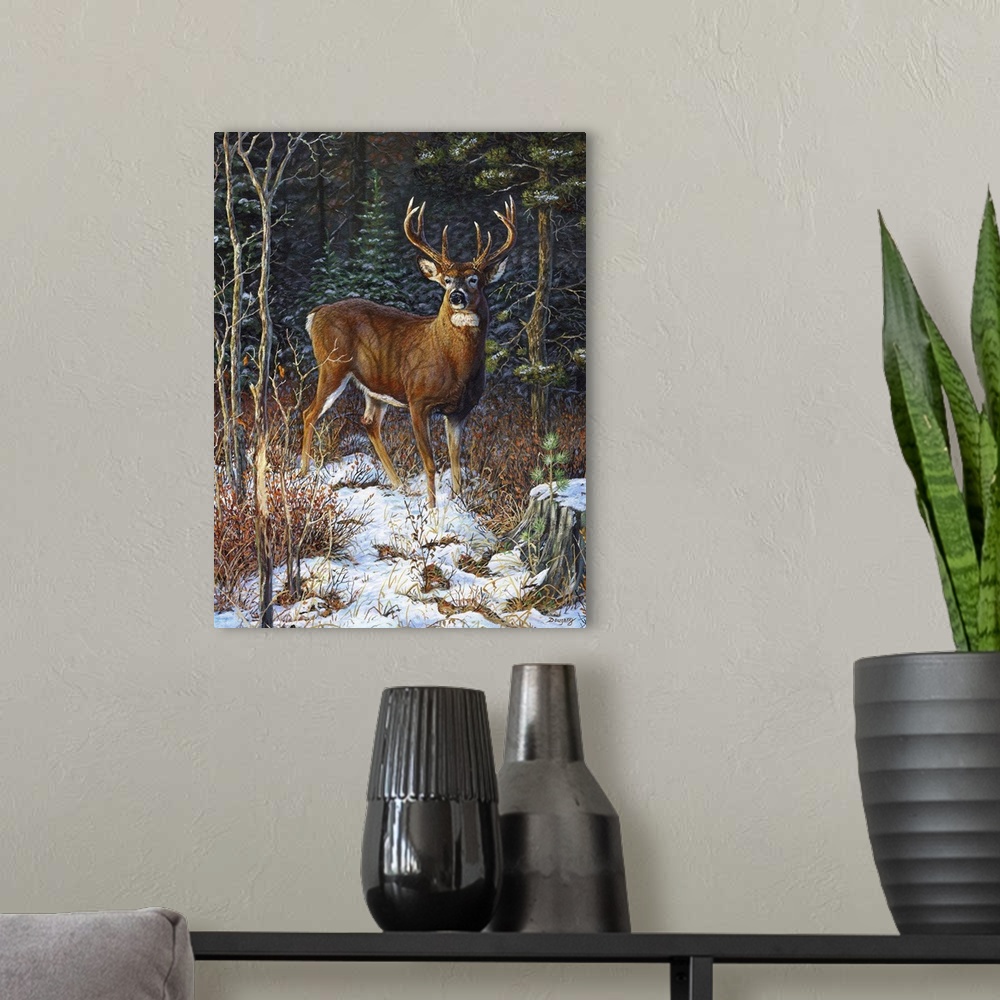 A modern room featuring Last Light Whitetail