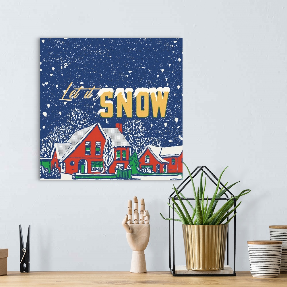 A bohemian room featuring Let It Snow
