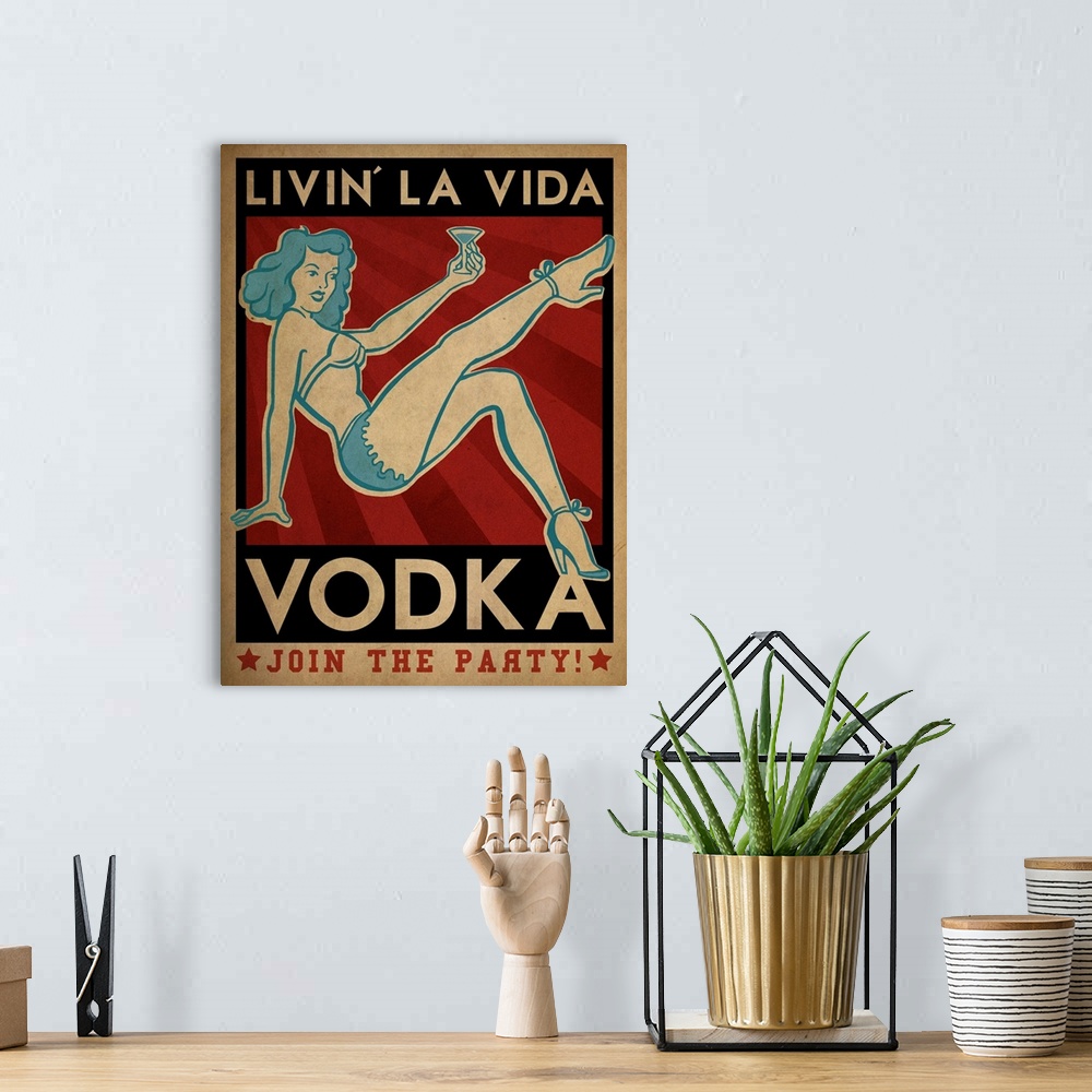 A bohemian room featuring Livin La Vida Vodka