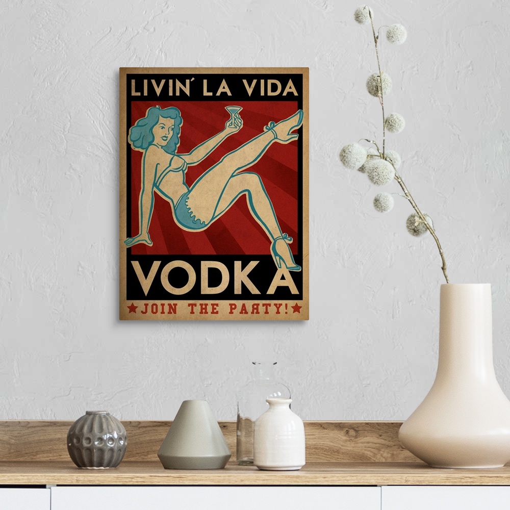 A farmhouse room featuring Livin La Vida Vodka