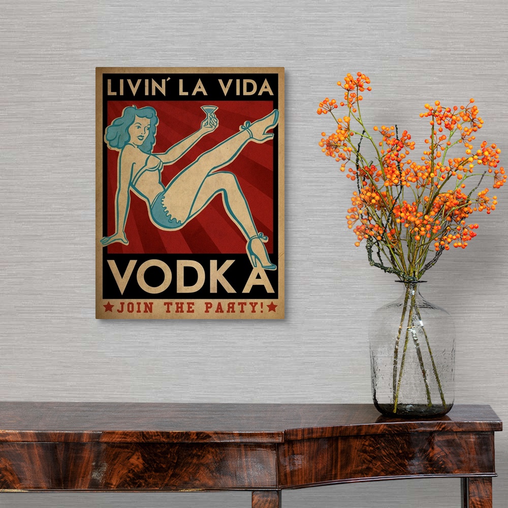 A traditional room featuring Livin La Vida Vodka